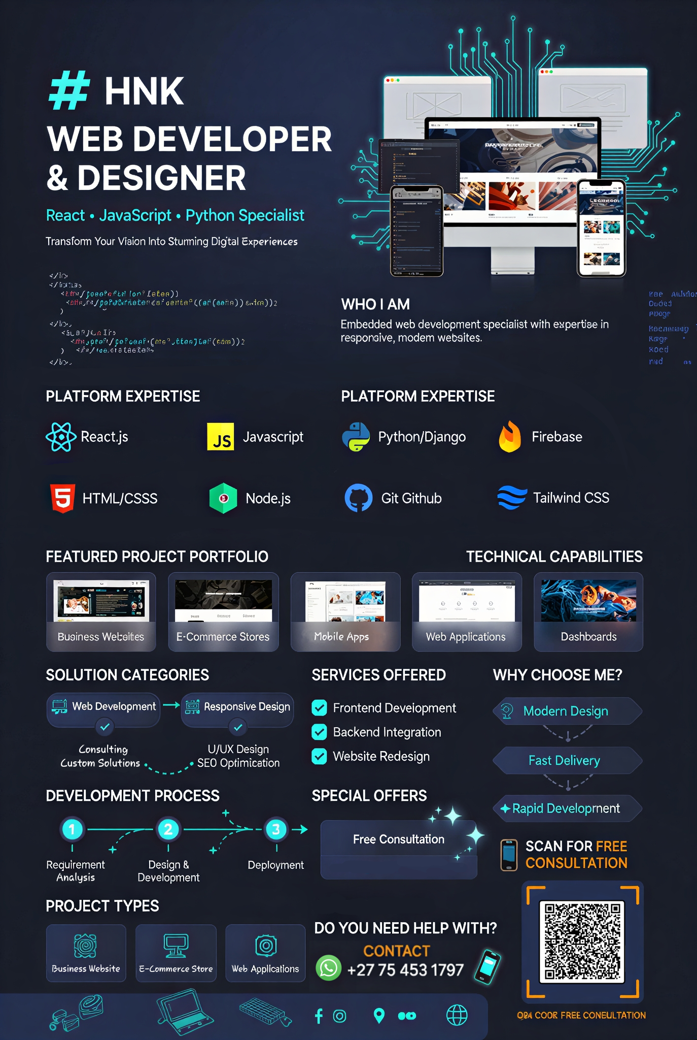 Web Developer & Designer brochure